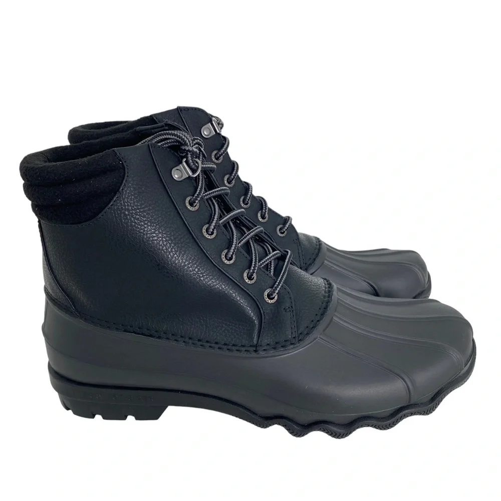 SPERRY Men’s Black Avenue Duck Rain Boots Size: 10